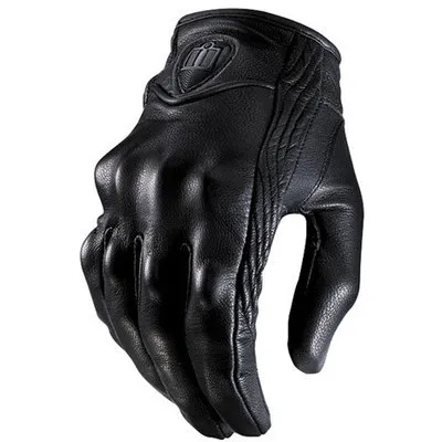 

Touch screen icon 100% leather rider equipped motorcycle gloves