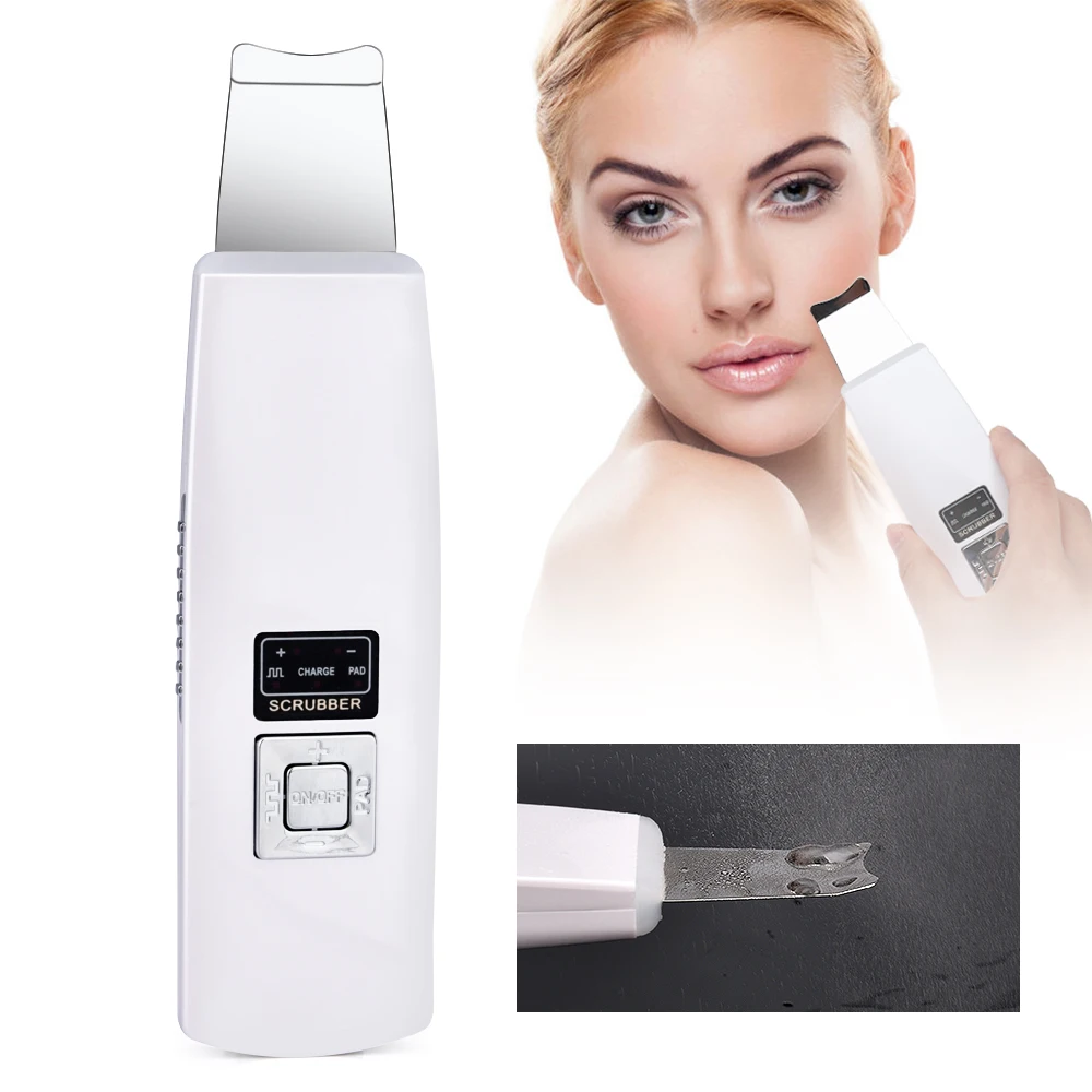 

Ultrasonic Face Cleaning Skin Scrubber Deep Cleanser Blackhead Machine Remove Dirt Reduce Wrinkles Facial Whitening Lifting Tool