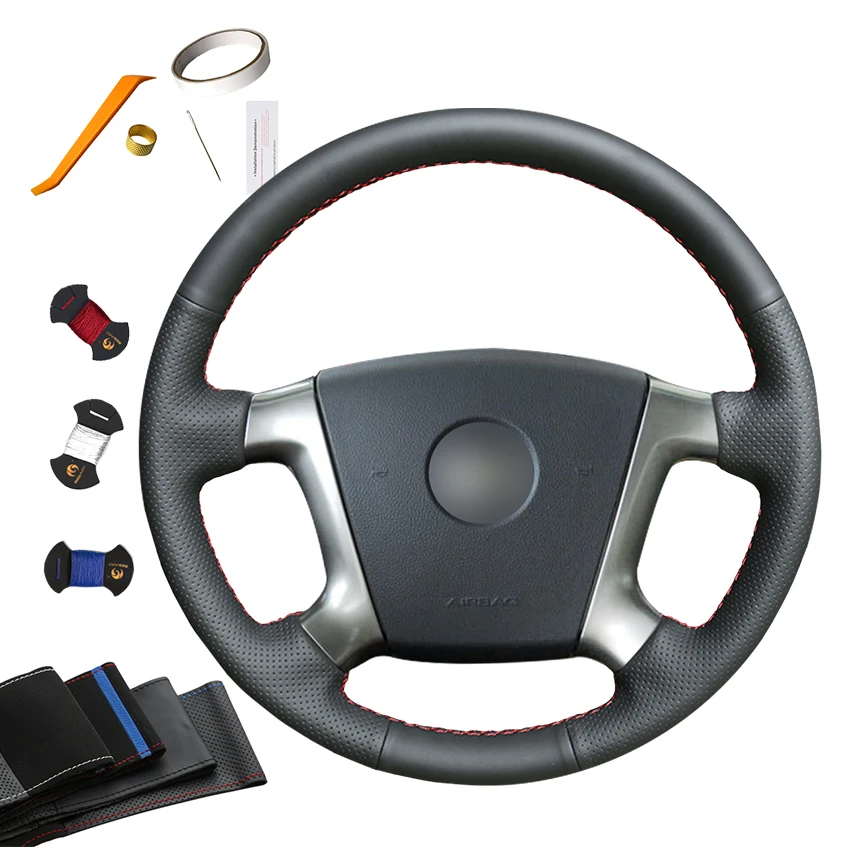 

Hand Stitching Black Artificial Leather Steering Wheel Cover for Chevrolet Epica 2006 2007 2008 2009 2010 2011