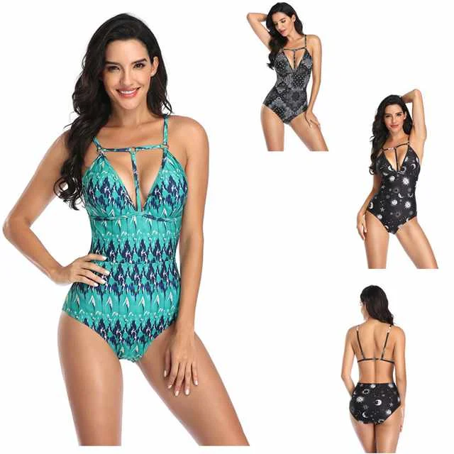 

One-piece Swimwear Sexy Printed Bikini Swimwear, Picture color