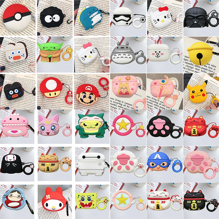

Classic cartoon Silicone Case For Airpods Pro Case Wireless for apple for airpods pro Cover Earphone Case For Air Pods pro 3, Multi colors