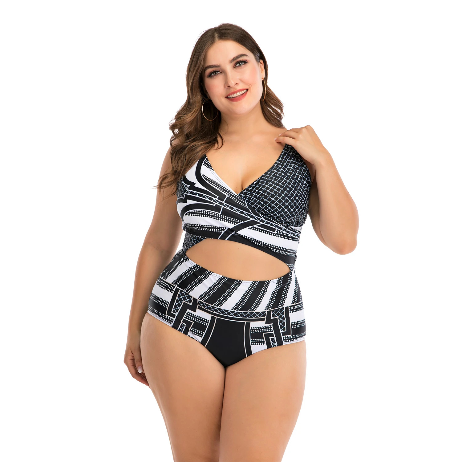 

ODM Women High Waist Swimwear Custom swimsuit Plus Size Swimwear & Beachwear