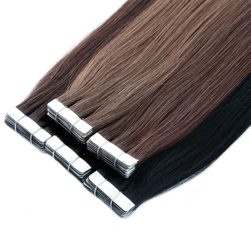 

Neitsi 24 Inches Tape in Hair Extensions Sewn Tape in Skin Weft Double Drawn Tape Hair Extensions 100% Human Hair European Hair