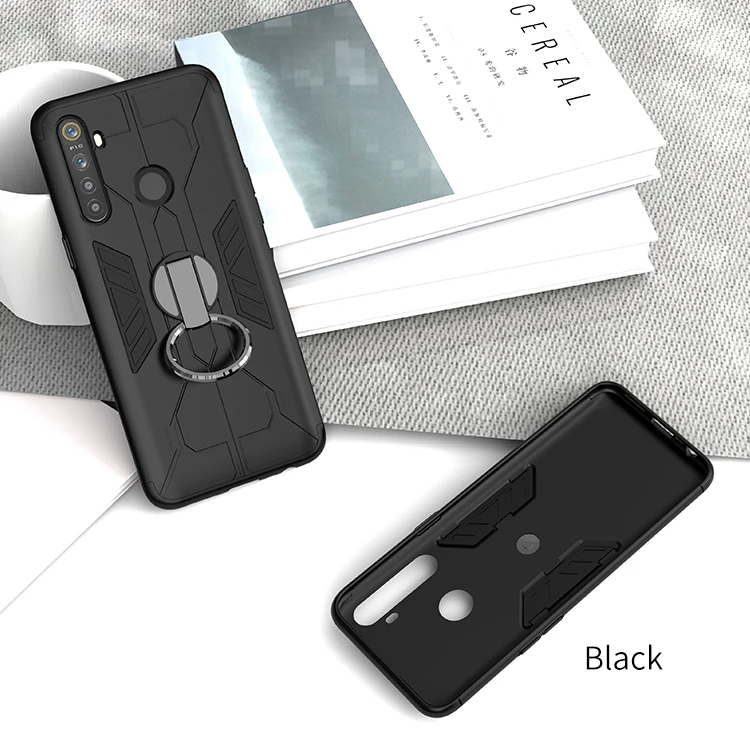 2020 New Trend Cool Wholesale Phone Back Cover With Magnetic Ring Stand For Realme 5 Phone Case