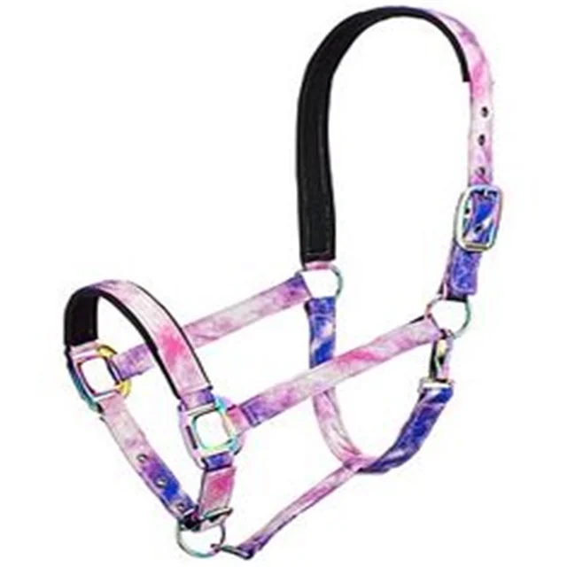 

Padded Horse Headcollars Custom Adjustable Nylon Horse Head Collar Halter Strong Halter with Adjustable Chin and Snap 15-30 Days