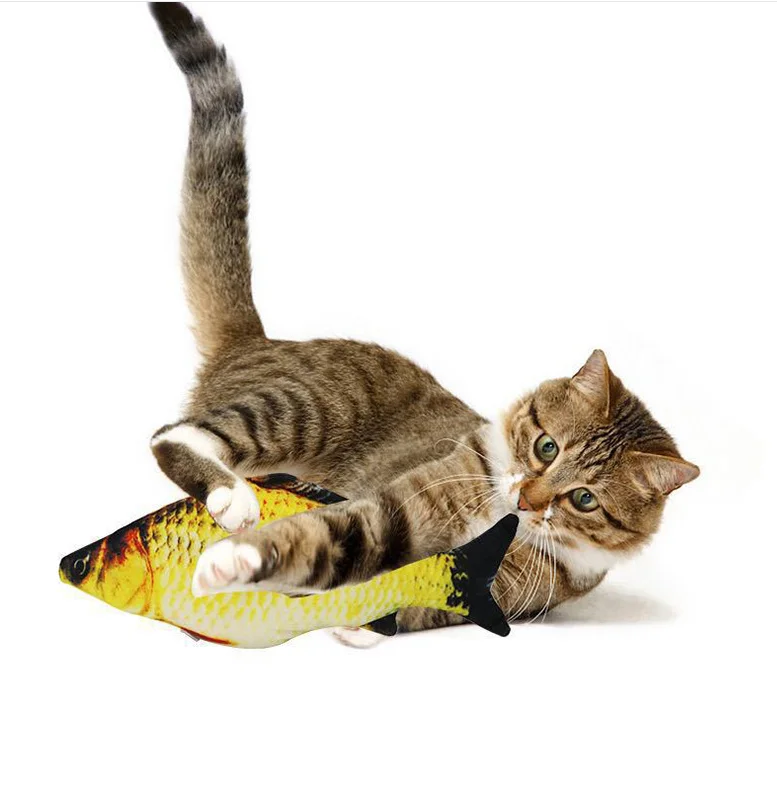 

electronic interactive sustainable dancing pet fish toy for cat, Mix color