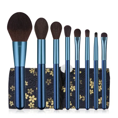 

8pcs makeup brushes set small grapes portable models storage bag eye brush concealer brush beauty makeup makeup tools