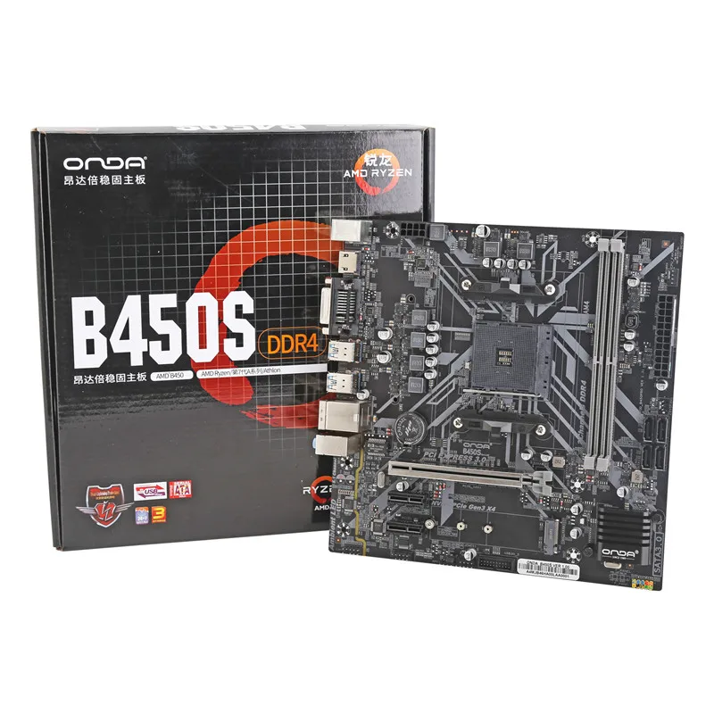 

AM4 B450 MOTHERBOARD MATX MAINBOARD DDR4 DUAL USB3.0 SUPPORT 3700X 5600X 3400G