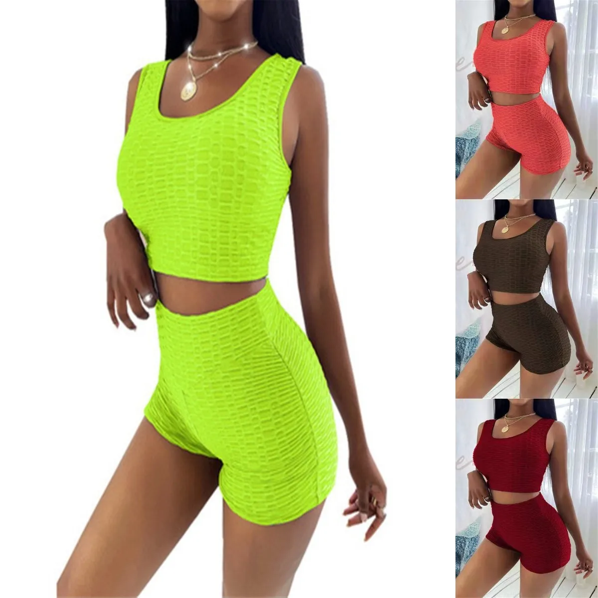 

Custom Logo Women Clothing Sport Wear Leopard Bra And High Waist Tracksuit Gym Fitness Sets