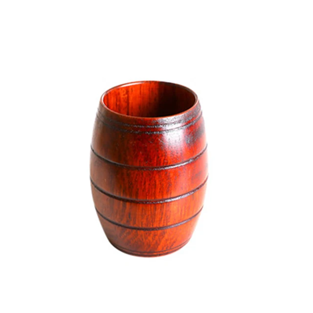 

New handmade natural red date wine barrel wood cup wine tea juice cup