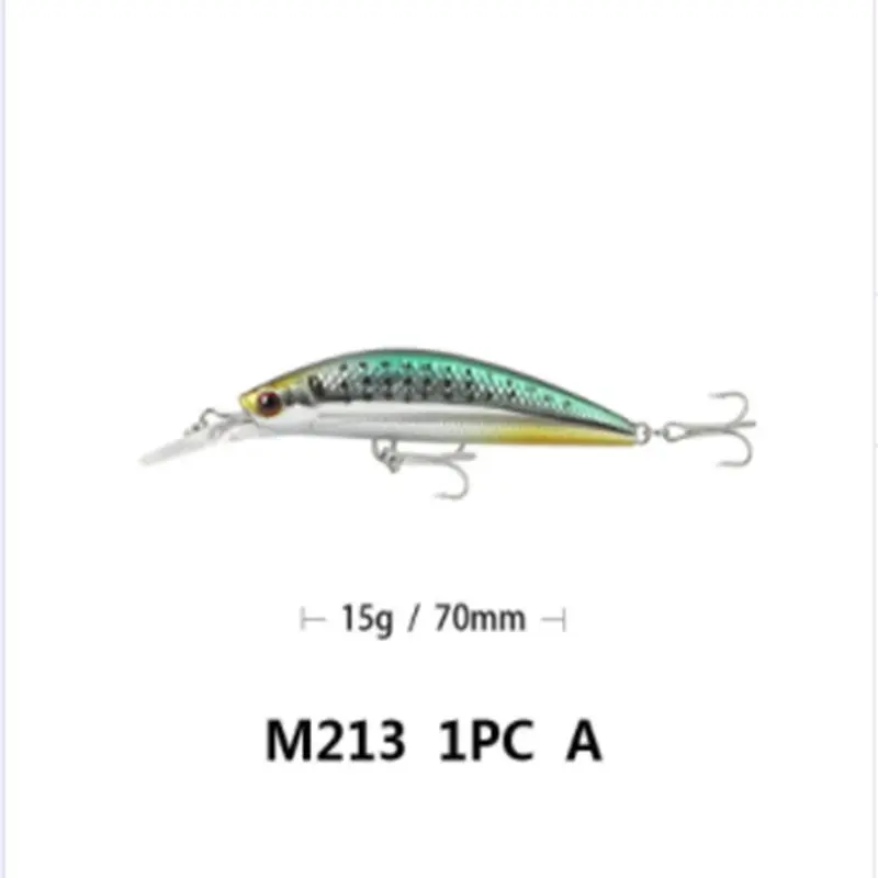

7cm 15g artificial bait fishing lure freshwater saltwater hard plastic lure sinking minnow hard fish lure, 4 colors
