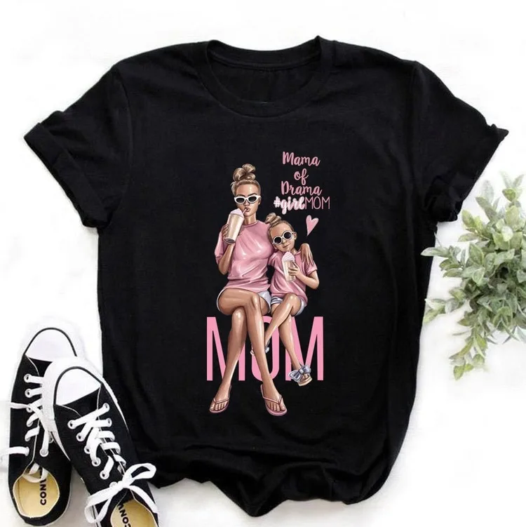 

Women Clothes 2022 Summer Print Love Super Mom Tshirt Harajuku Kawaii Casual Comfortable Maternal Eternal Female Tops