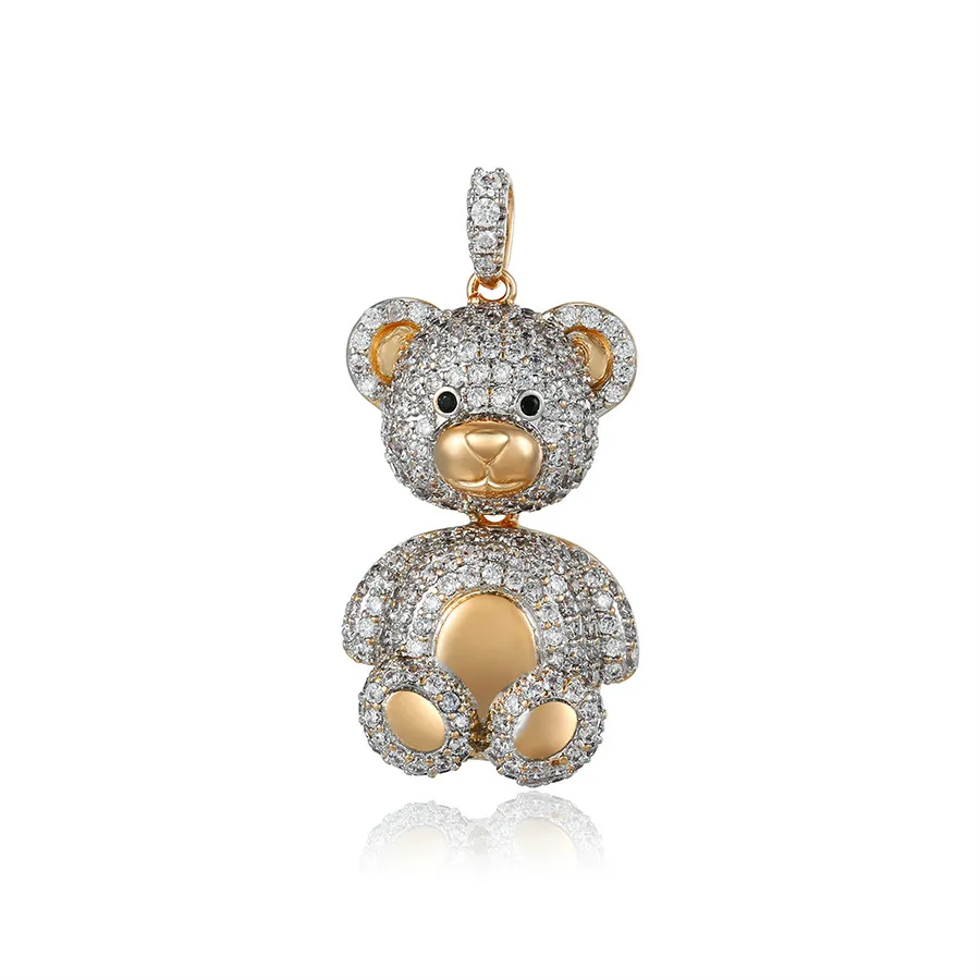 

A00245792 Xuping jewelry personality, fashion and lovely style bear exquisite diamond set two different style pendants