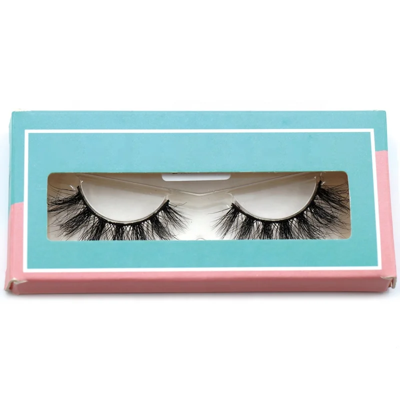 

Wholesale Custom 3D Fluffy Full Strip Eye Lashes Fake 25MM Mink Eyelashes With Clear Lashbox Packaging, Black