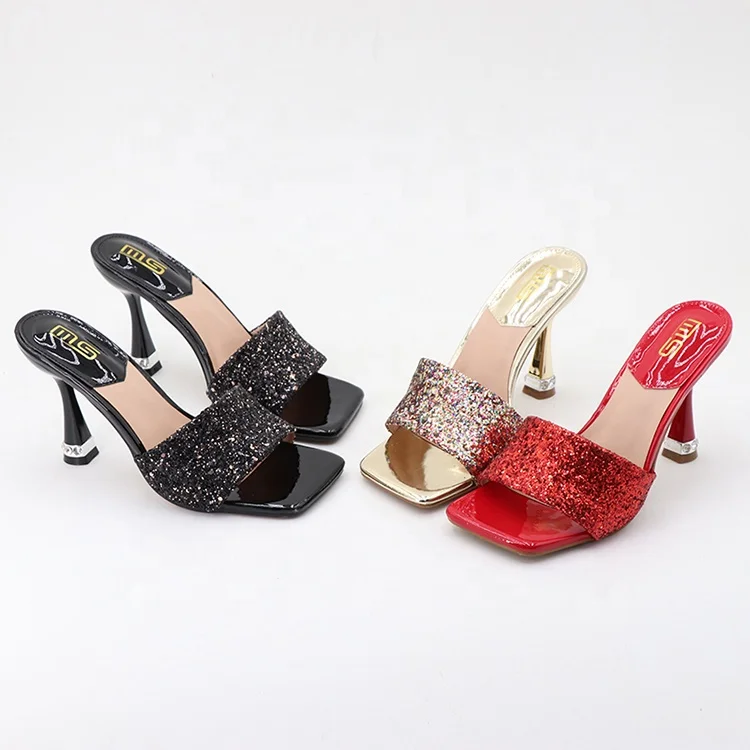 Y Summer Big Size Women's High Heels for Ladies Shoes Female Women Heeled Sandals slippers