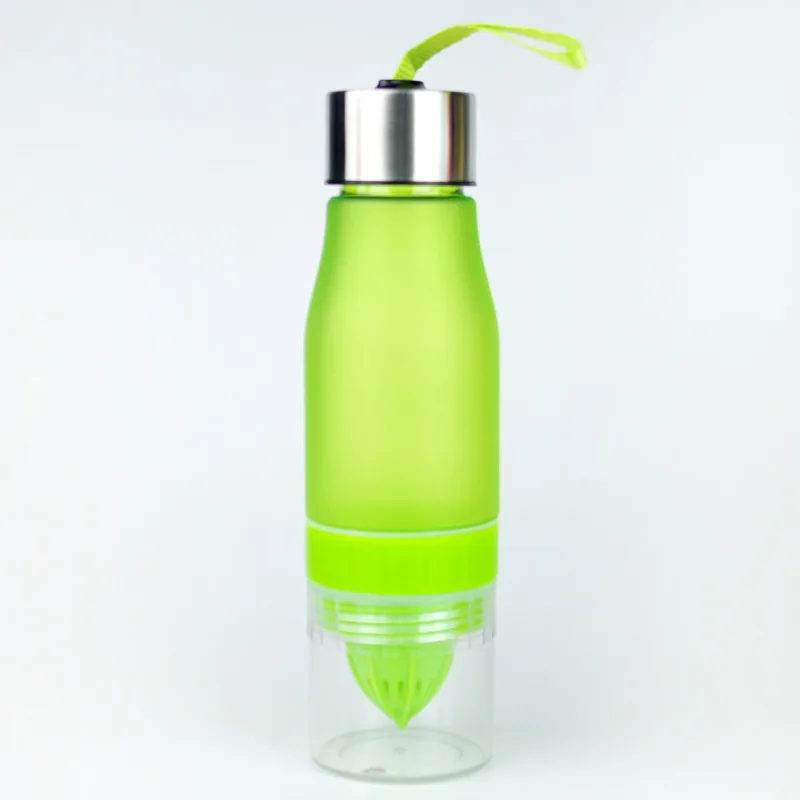 

Top Seller BPA FREE Frosted Juice Water Bottle H2O Lemon Plastic Water Bottle With Different Colors