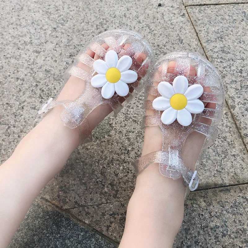 

Hollow Girls Sandals Children Shoes Summer 2021 Toddler Kids Sandals Baby Girls Shoes Flower Newborn Jelly Princess Footwear