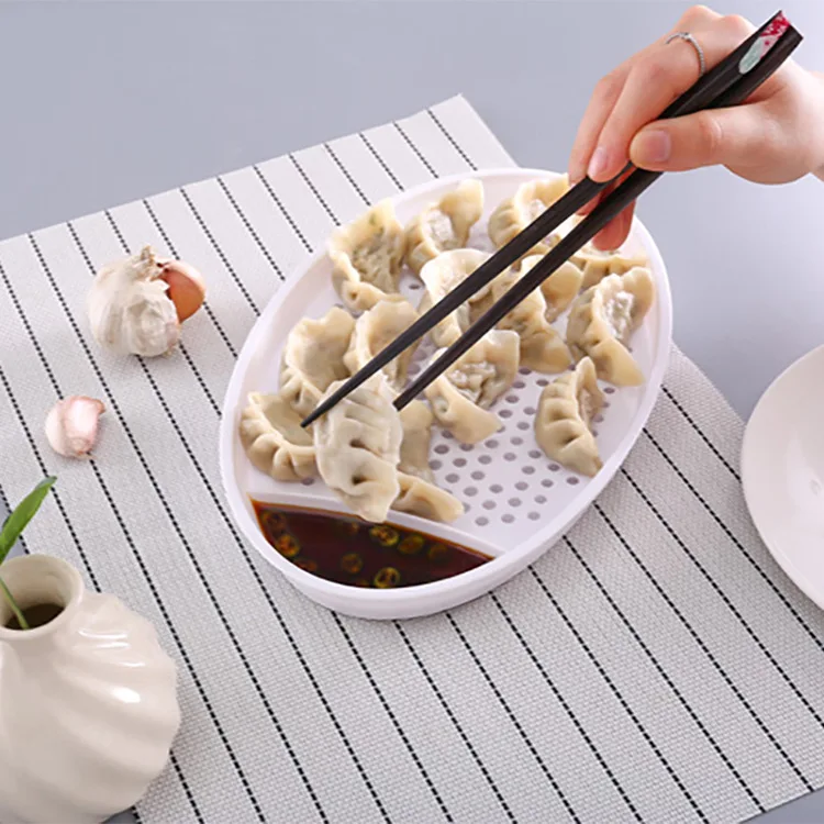 

Kitchen utensils Creative drip round with vinegar dish dumpling dish hot daily plate tray, As show