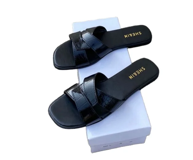 

2020 summer women new simple fancy casual flat slippers shoes, As photo