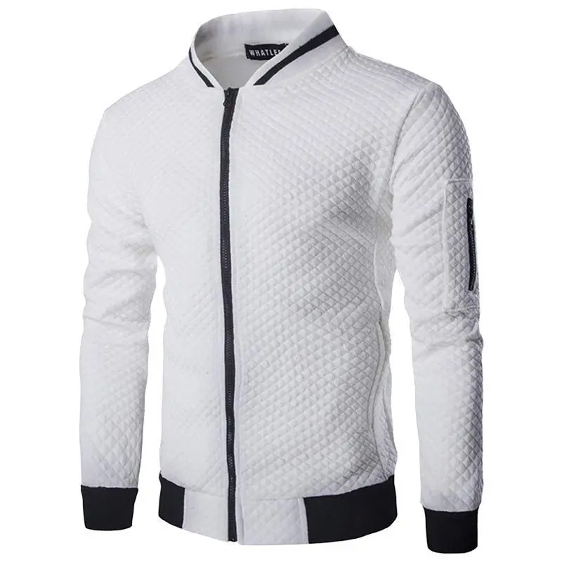 

Custom Logio High Quality Polyester Quilted Cardigan Jaket Zipper Long Sleeve White Filled Coat Warm Winter Jacket Men, Customized color