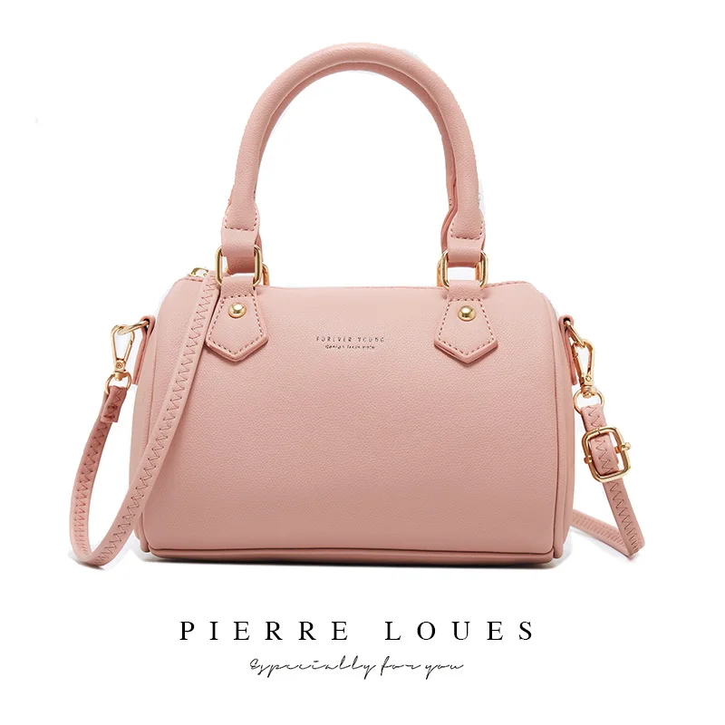 

Pierre Loues Forever young spring and summer design large capacity PU leather zipper shoulder bag for women