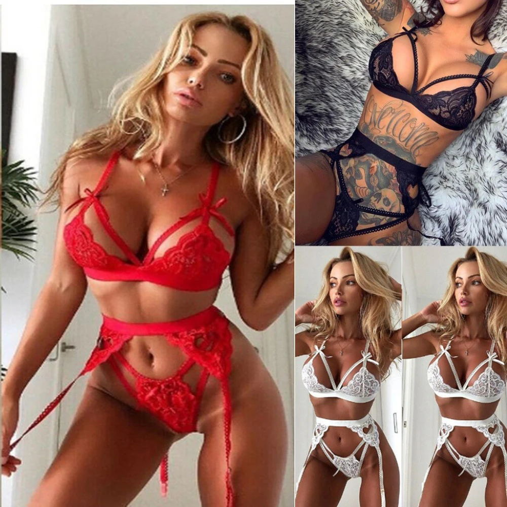

2022 Valentines Sexy Lingerie Women Femme Erotic Lingerie Lace Set Hot Transparent Lingerie, As shown