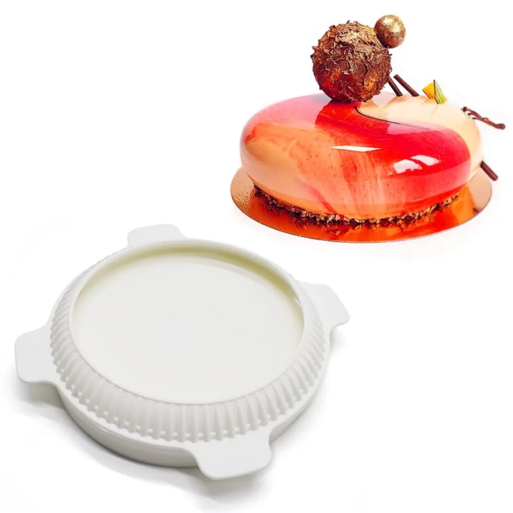 

2 Pieces Round Silicone Cake Mold For Mousses Ice Cream Chiffon Cakes Baking Pan Decorating mould, Customized color