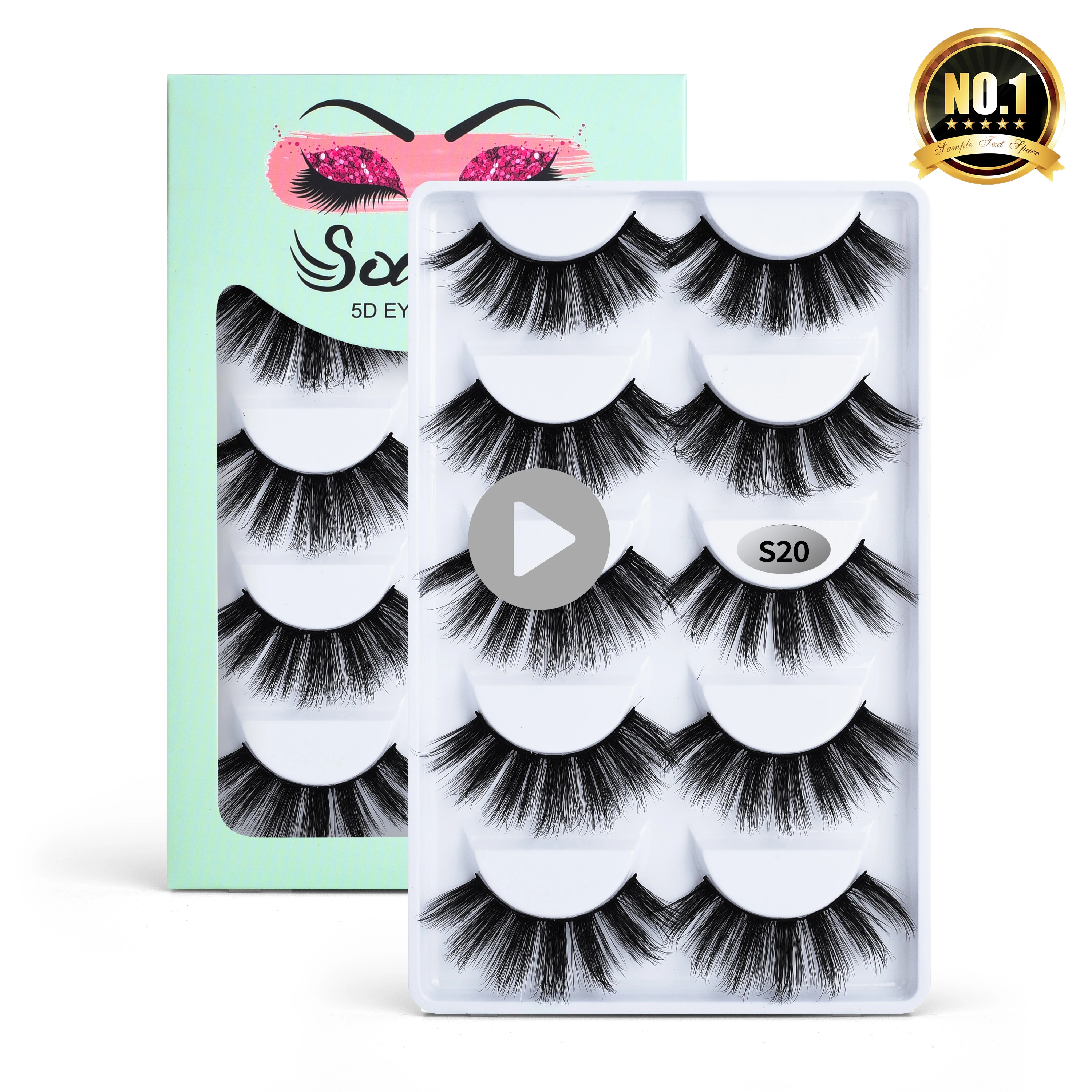 

A10 Factory direct eye lashes custom packaging mink lash, wholesale cheap custom fluffy 5d mink eyelashes, Black