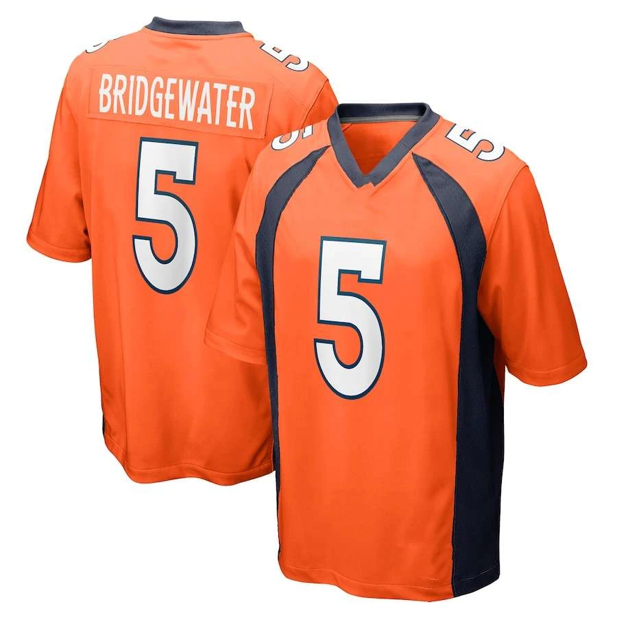 

Hot Selling Denver City Stitched American Football Jersey Men's Bronco s Orange Team Uniform #58 Von Miller 31 Simmons 10 Jeudy