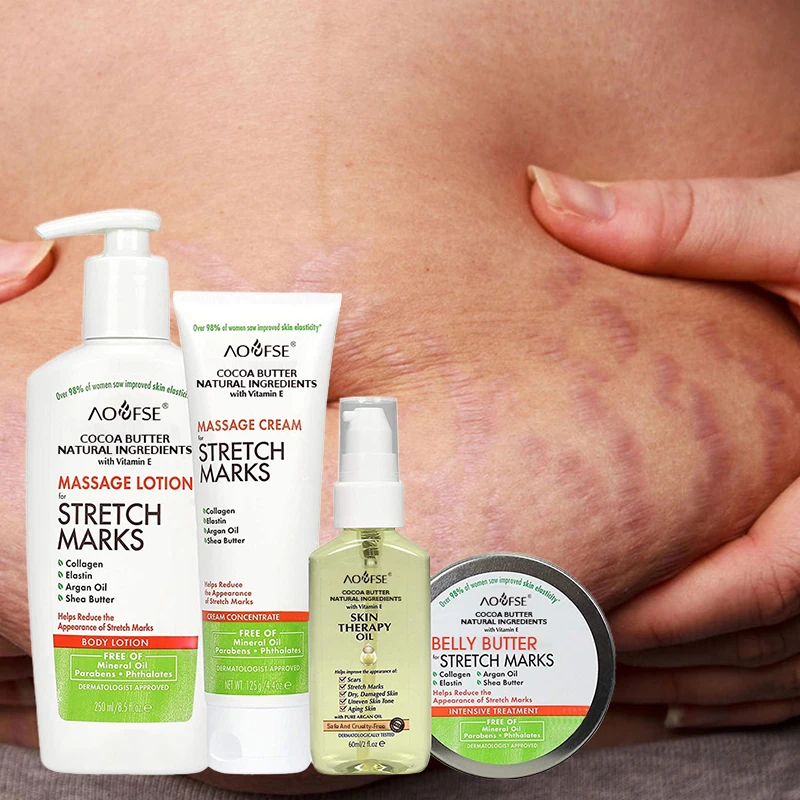 

In stock anti pregnancy scars repair stretch marks scar stretch mark cream stretch marks oil skin care set