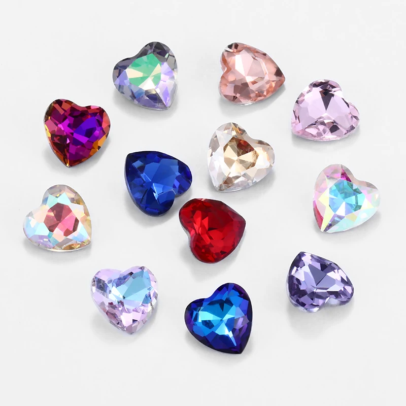 

Xichuan Lovely Heart K9 Glass Fancy Rhinestones for Nail Art Decoration Jewelry Making Pointback crystal stones rhinestone