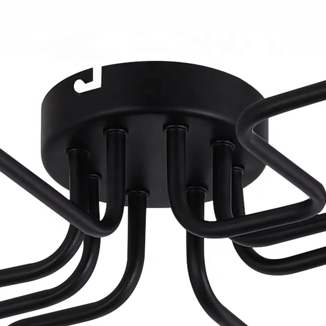 
Retro loft vintage industrial matt black pipe iron ceiling lamp ceiling light 