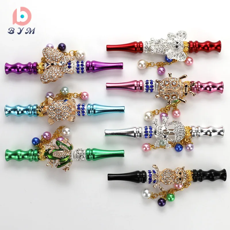 

hot selling smoking tobacco pipe animal filter hookah accessories shisha mouth tips blunt holder, 8colors and customized