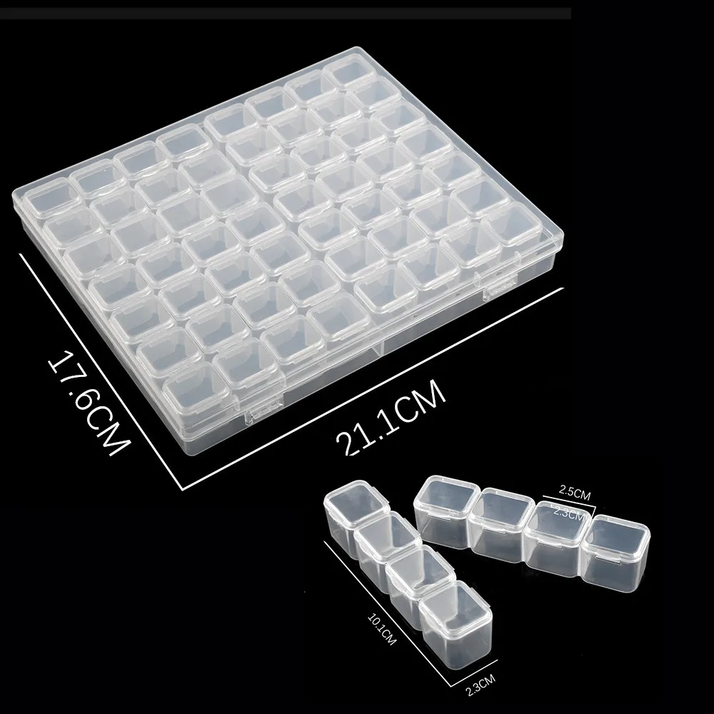 

56 Grids Plastic Diamond Painting Boxes Organizer Bead Storage Box for beads
