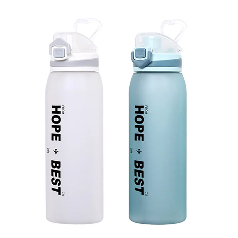 

2021 hot amazon 900ml BPA Free Portable Plastic Water Bottles Tritan material cup customized, Customized color