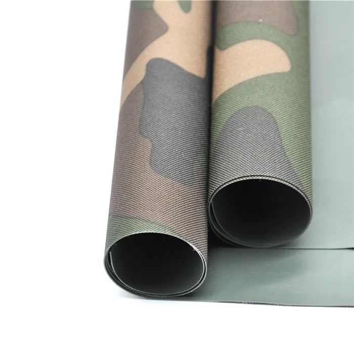 
blue camouflage fabric waterproof pvc 600d material 