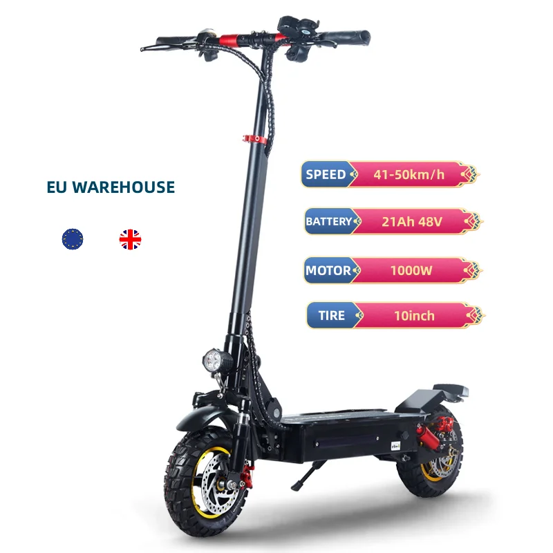 

Geofought X1 Hot Sale EU STOCK DROP SHIPPING off road 2wheels 10inch 21Ah 48V 1000W 41-50km/h electric scooter with dual motor