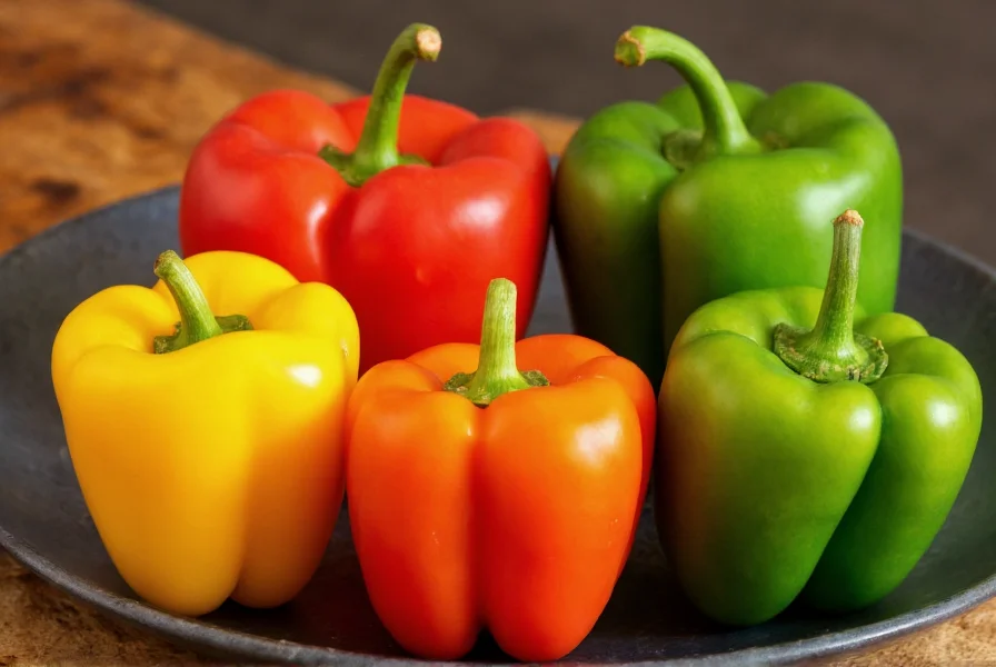 Close-up comparison of fresh poblano peppers showing variations in color and size