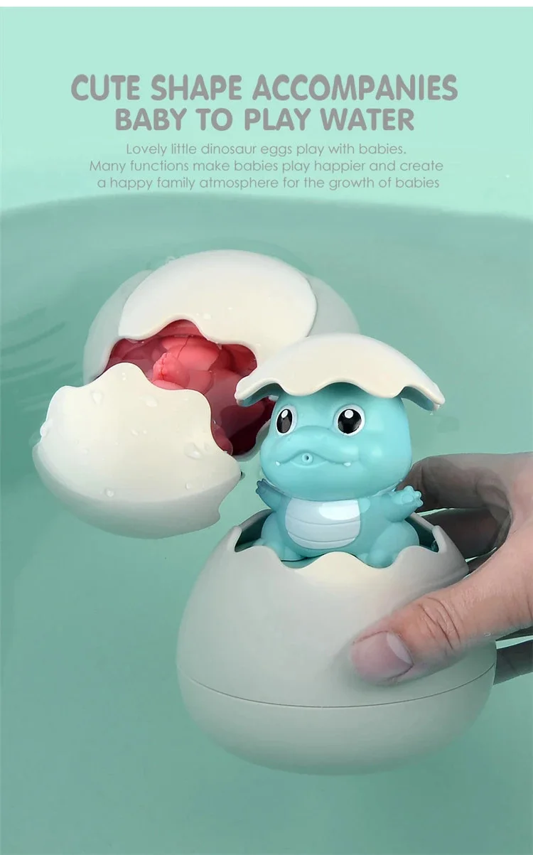 Floating Egg Shape Water Sprinkler Shower Baby Bath Toys Spray Water Playing Kids Eggs Dinosaur