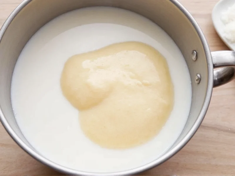 Yeast activation foam in milk mixture