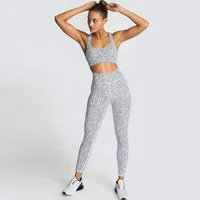 

Newest style women print yoga suit legging sets athletic apparel manufacturers