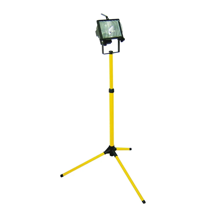 Portable 500W Outdoor Telescopic floodlight Single Head Halogen Work Site Flood light Tripod Stand