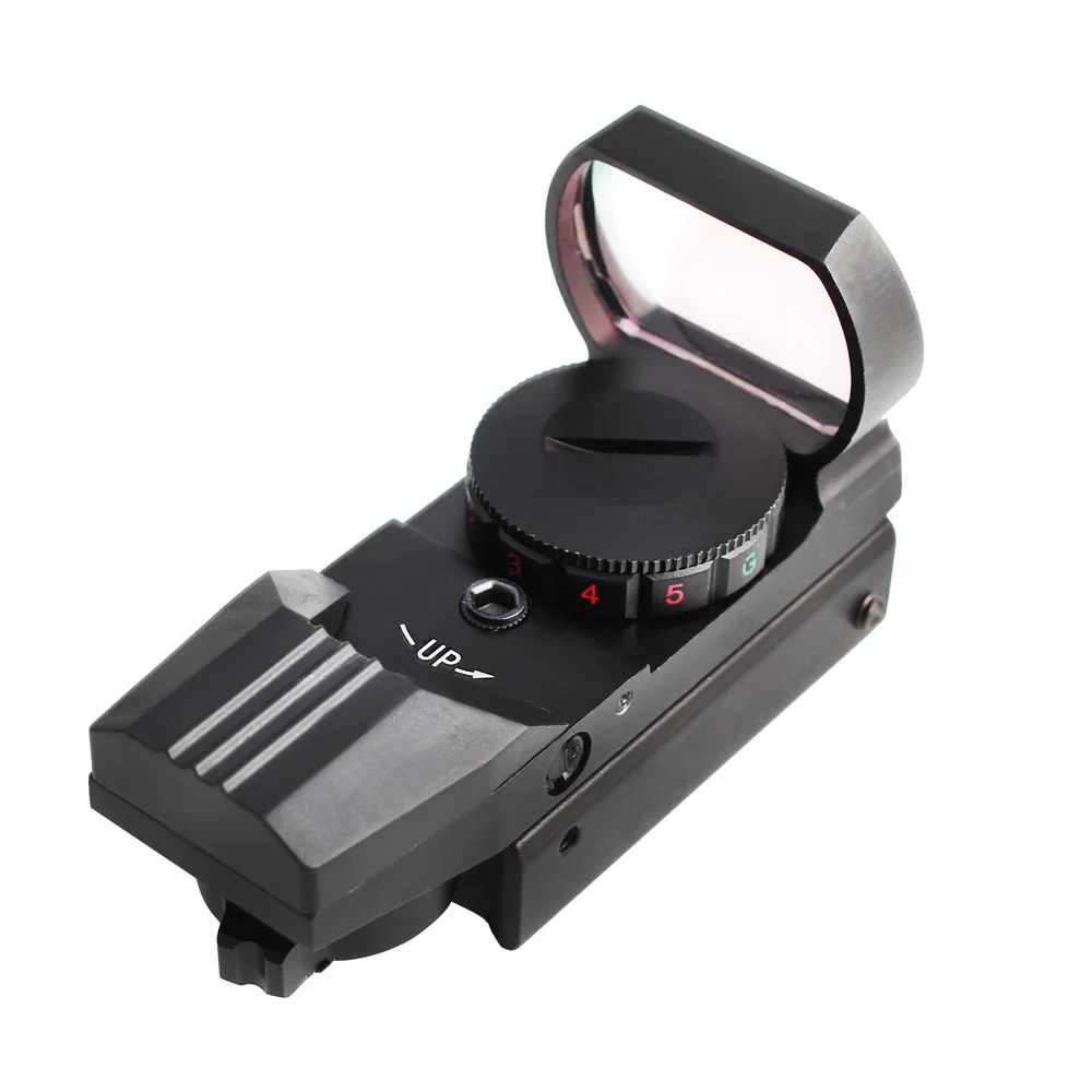 

1/20 mm Rail Mount Riflescope Hunting Optics Holographic Red Dot Sight Reflex 4 Reticle Tactical Gun Accessories, Black