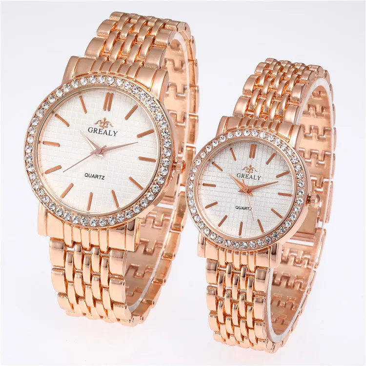 

New arrivals 2021 design lady men quartz watches custom couple watch set with diamond, Picture shows