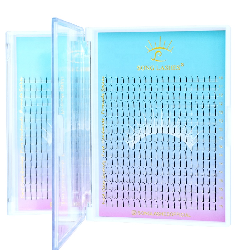 

Hot Selling Premade Fans Individual Cluster Eyelash Extension Wispy Tray, Black