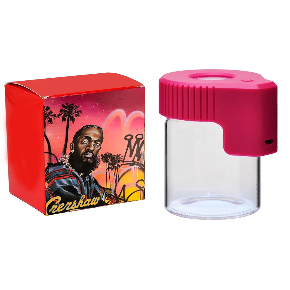 

A Storage Of Weeds Plastic Led Air Tight Transparent Storage Magnifying Glass Jar With Light