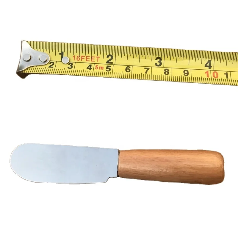 

Cheese Knife 10cm Stainless Steel Butter Knife With Wooden Handle Plastic Handle Cheese Dessert Sauce Jam Spreader Spatula Tool