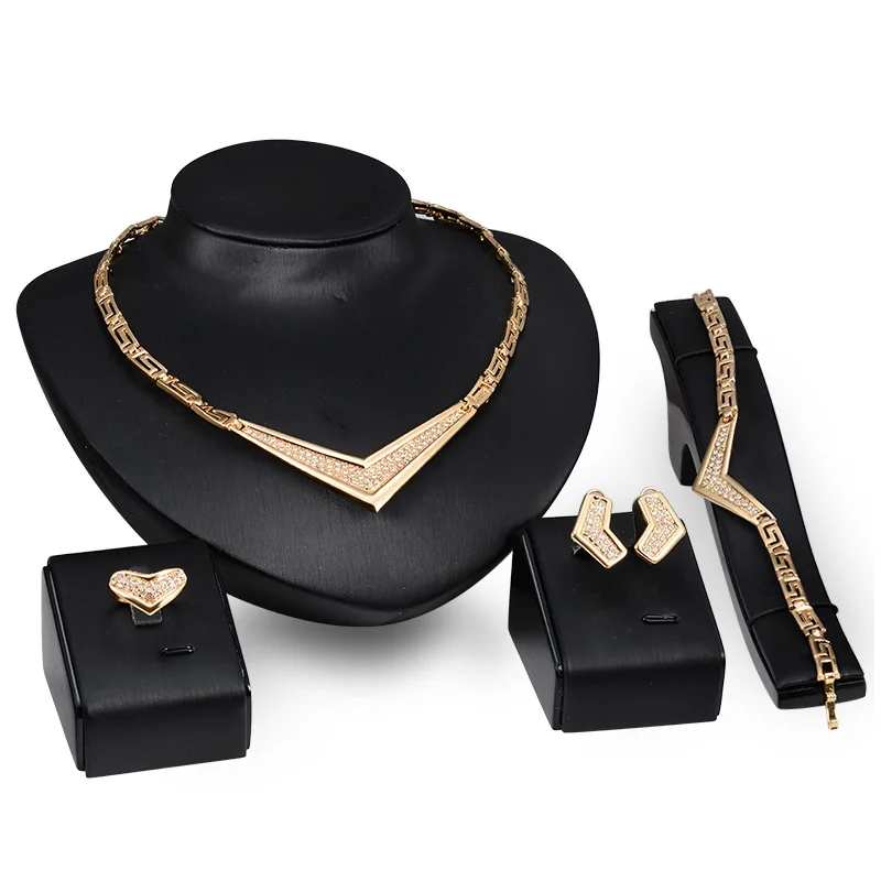 

Wholesale best sell Dubai African Jewelry Sets for Women 18K Hollow Gold Luxury Jewelry, Picture shows