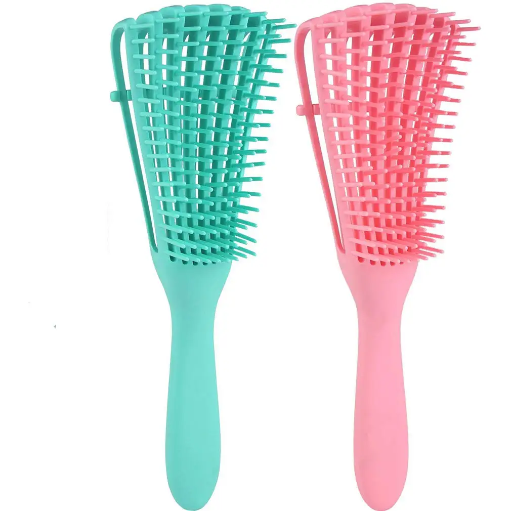 

Natural Hair Detangler Brush Detangling Custom Logo Brush Hair Brush Sraightener, Customized color