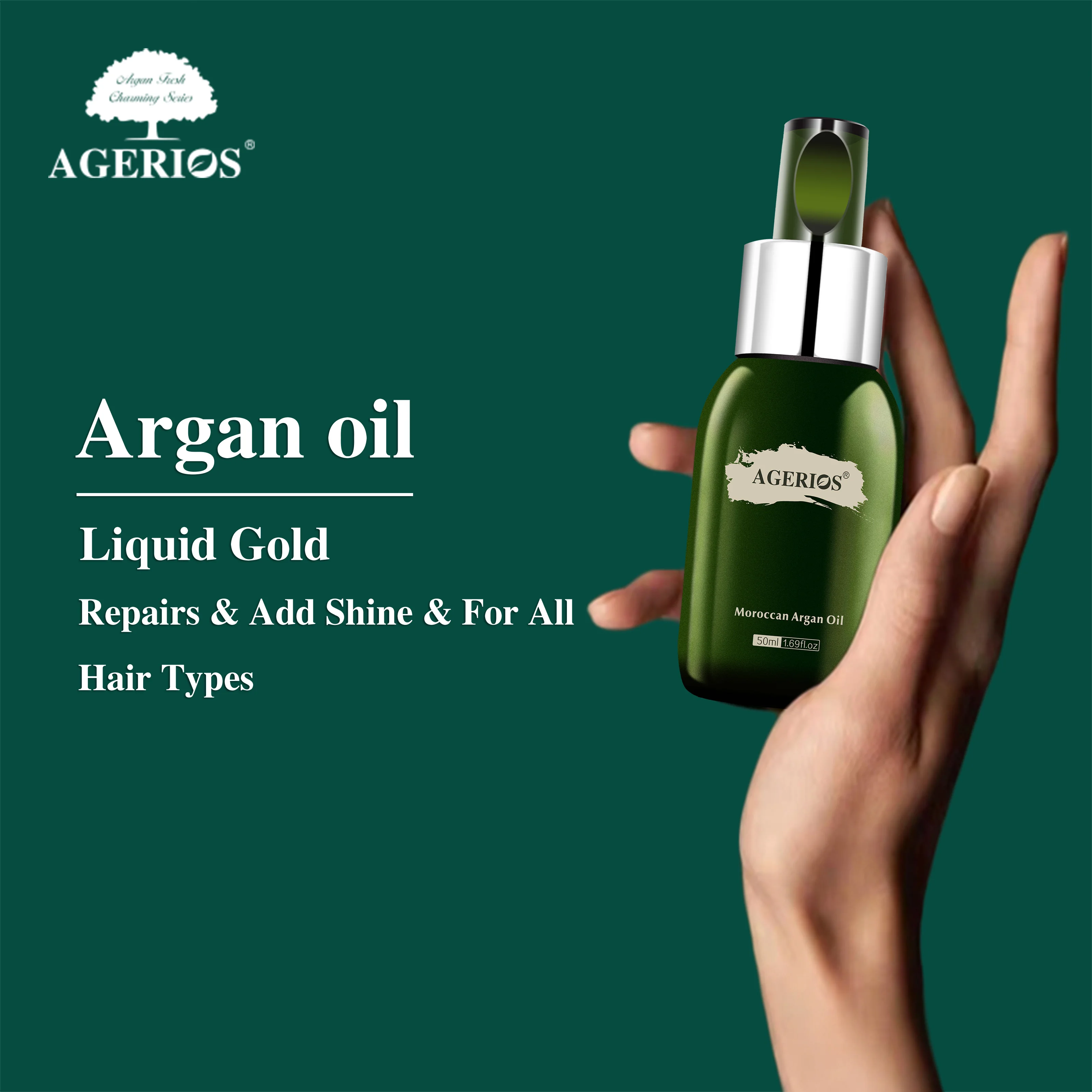 

New Package Wholesale AGERIOS Organic Hair Care Moroccan Argan oil